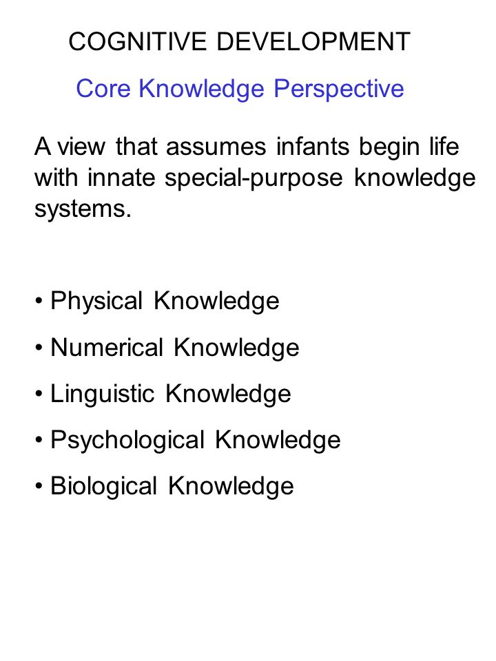 Core Knowledge Perspective Of Cognitive Development 2024 citygym.lt
